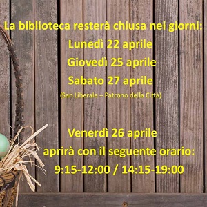Immagine per Biblioteca Comunale - Pasqua 2019