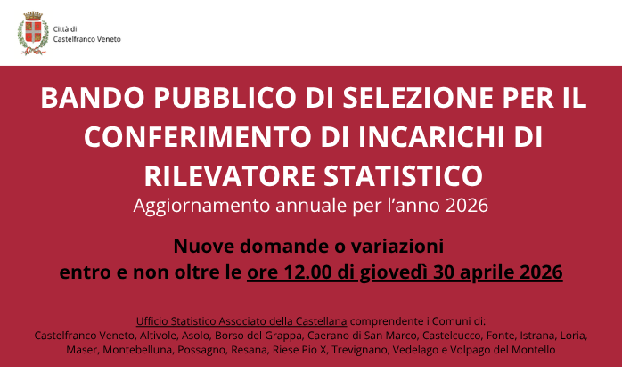 aggiornamento bando rilevatori 26 cfv